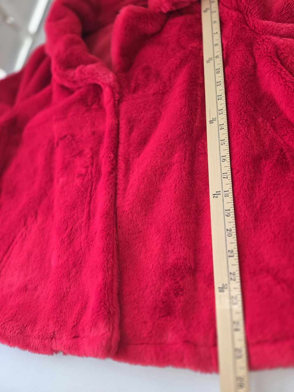New! Melissa Paige Red Faux-Fur Teddy Coat Outerwear Plush Winter Jacket XL - Picture 6 of 9